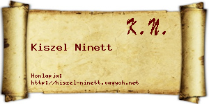 Kiszel Ninett névjegykártya